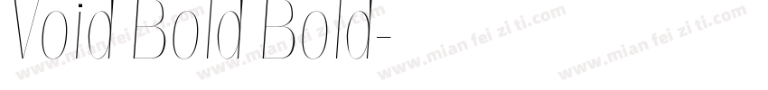 Void Bold Bold字体转换
